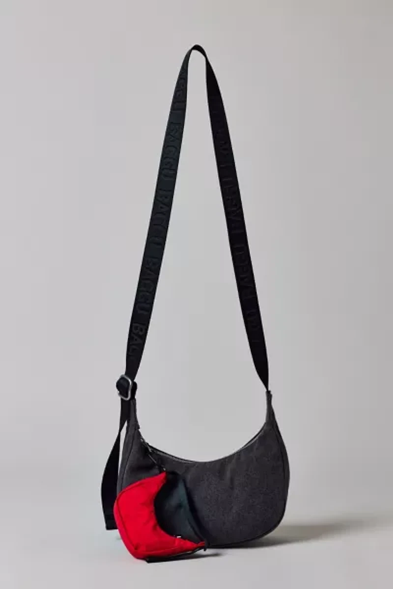 BAGGU Small Denim Crescent Bag