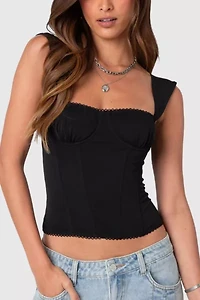 Edikted Marcella Wide Strap Mesh Corset