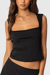 Edikted Fae Square Neck Open Back Top