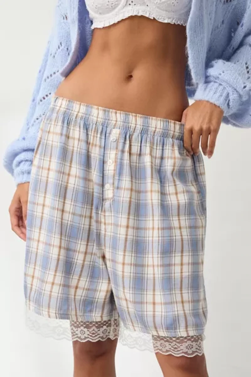 Out From Under Your Dreams Lace Trim Long Boxer Short