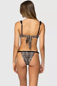 Edikted Deeva Leopard Cupped Bikini Top