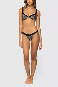 Edikted Deeva Leopard Cupped Bikini Top