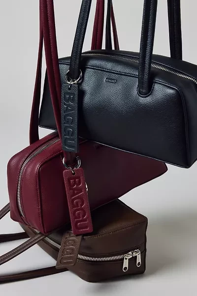 BAGGU Small Recycled Leather Bowler Bag