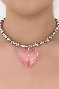 Five Fourty Nine Lia Heart Ball Chain Necklace