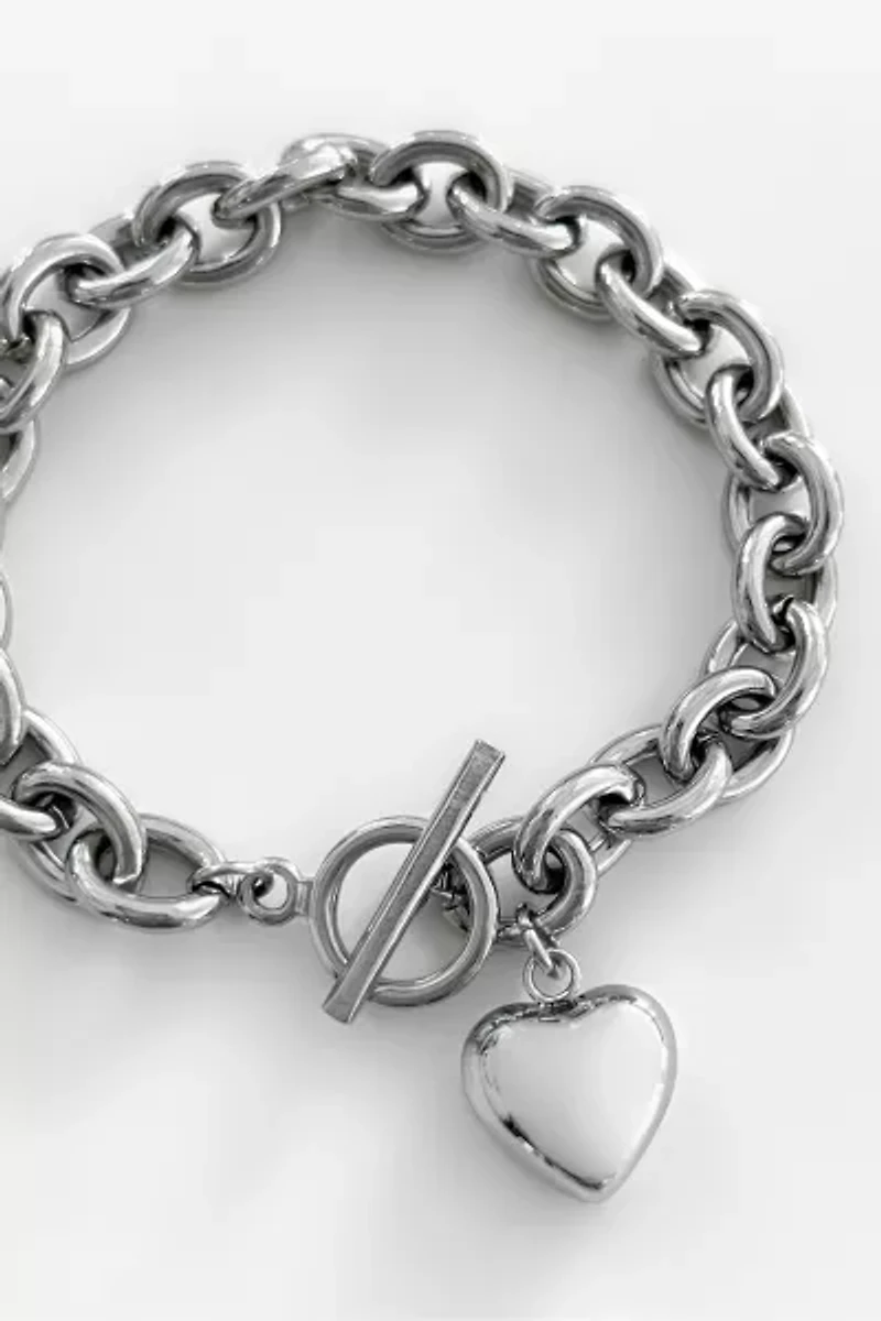 Five Fourty Nine Be Mine Heart Toggle Bracelet
