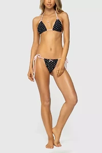 Edikted Leigh Polka Dot Triangle Bikini Top