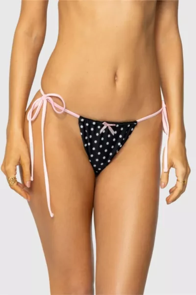 Edikted Leigh Polka Dot String Bikini Bottom
