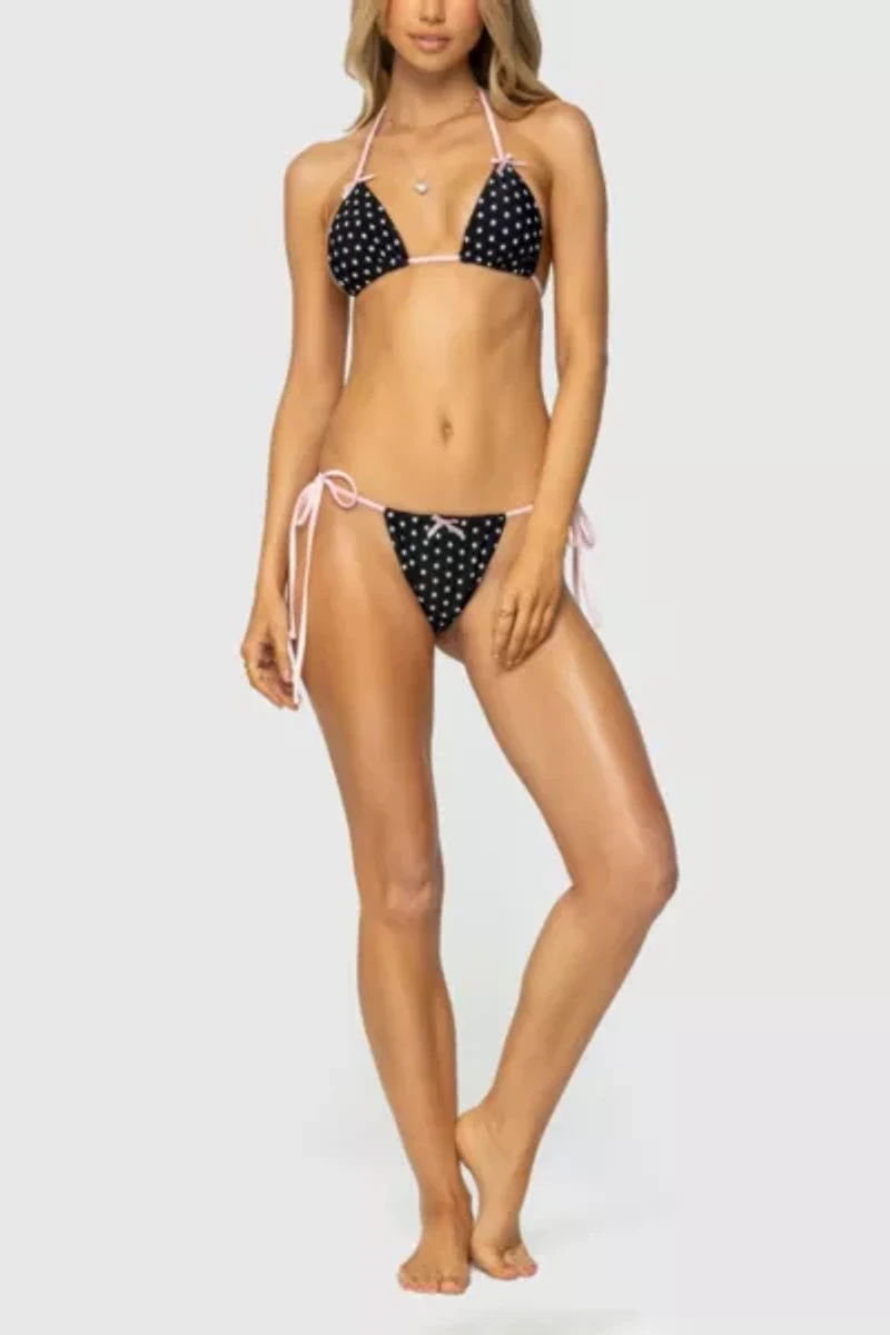 Edikted Leigh Polka Dot String Bikini Bottom