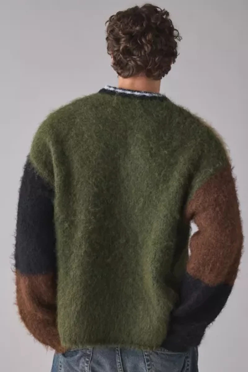 The Ragged Priest Patched Knit Crew Neck Sweater