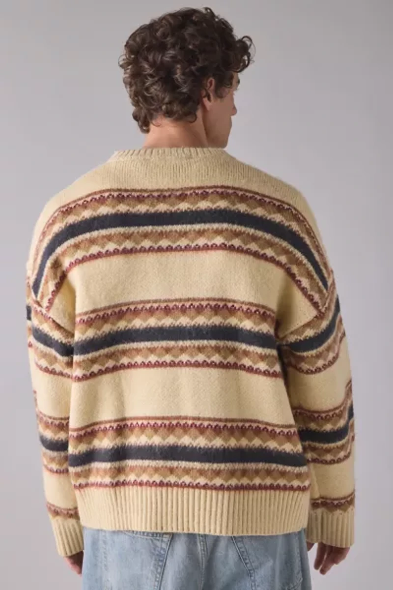 The Ragged Priest Fairisle Knit Crew Neck Sweater