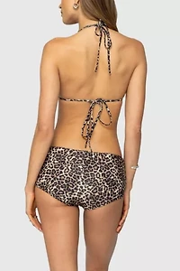 Edikted Mich Leopard Boyshort Bikini Bottoms