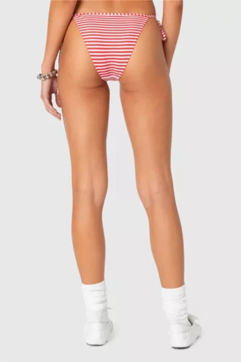 Edikted Zora Striped String Bikini Bottom