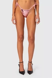 Edikted Lilly Sequin String Bikini Bottom