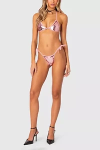 Edikted Lilly Sequin String Bikini Bottom