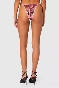 Edikted Lilly Sequin String Bikini Bottom