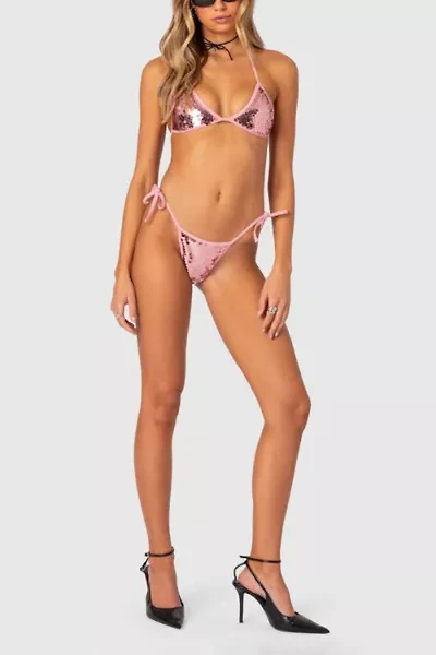 Edikted Lilly Sequin String Bikini Bottom