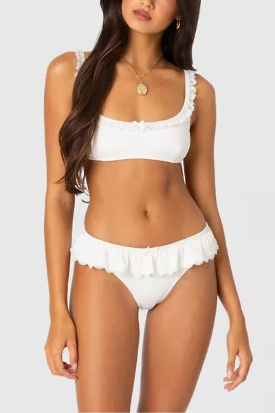 Edikted Lacey Ruffled Bikini Top
