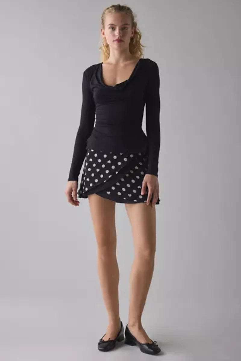 Kimchi Blue Lovers Lane Layered Wrap Mini Skort