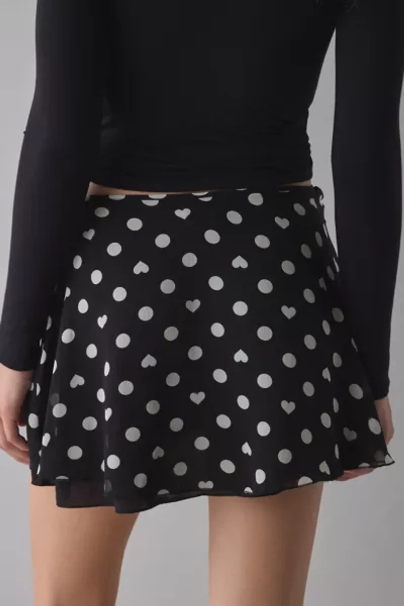 Kimchi Blue Lovers Lane Layered Wrap Mini Skort