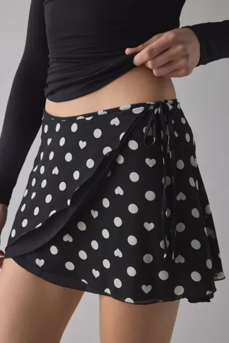 Kimchi Blue Lovers Lane Layered Wrap Mini Skort