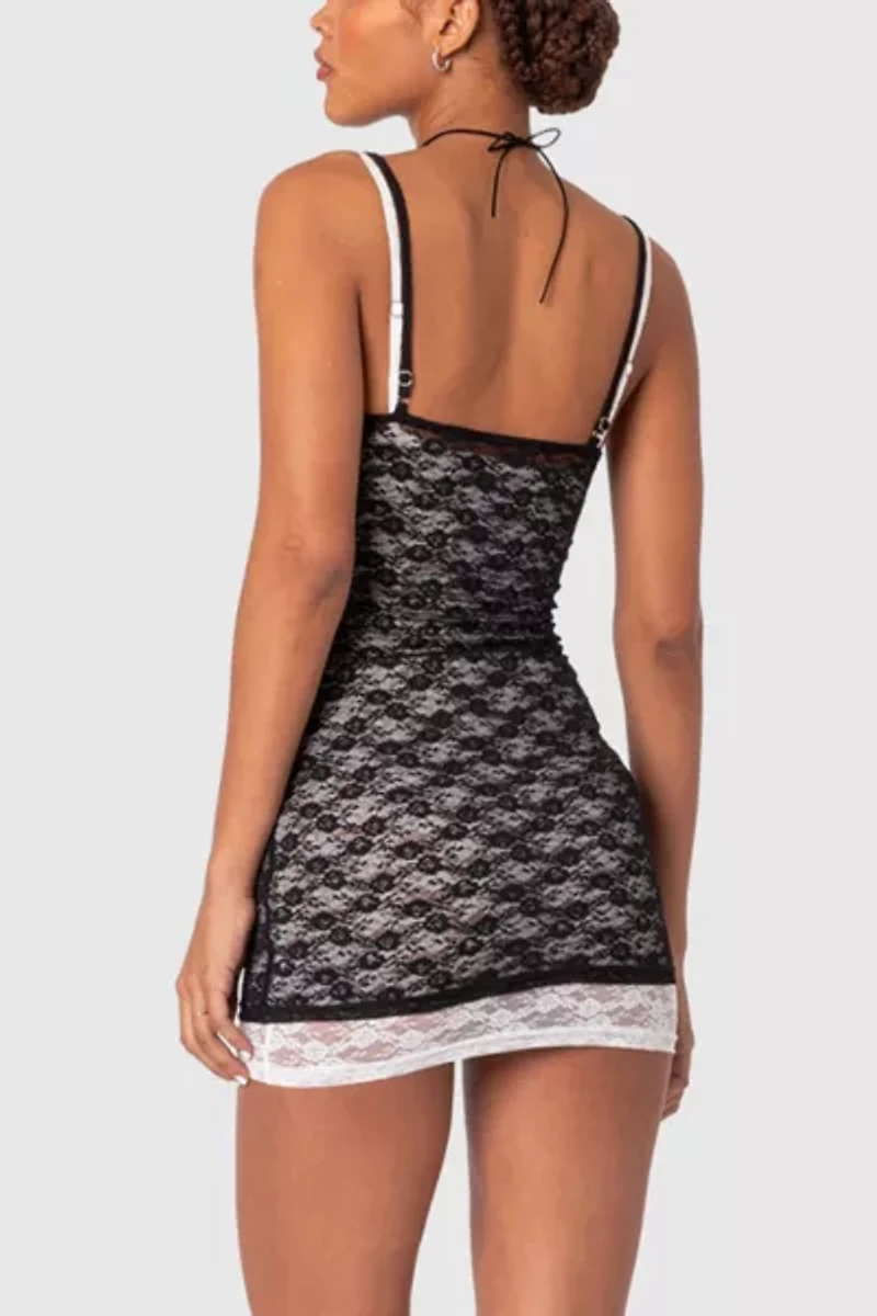 Edikted Vivian Layered Lace Mini Dress