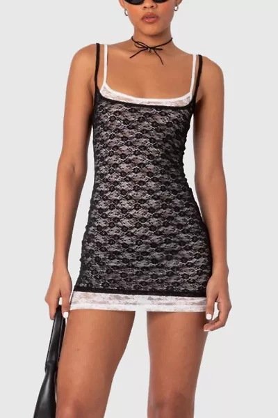 Edikted Vivian Layered Lace Mini Dress