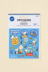 PIPSTICKS Peanuts Hot Pizza Scratch 'N Sniff Scented Sticker Set