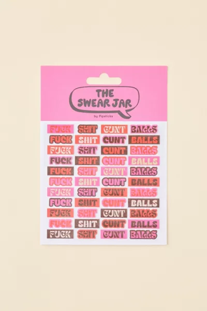 PIPSTICKS The Swear Jar Bad Day Sticker Sheet