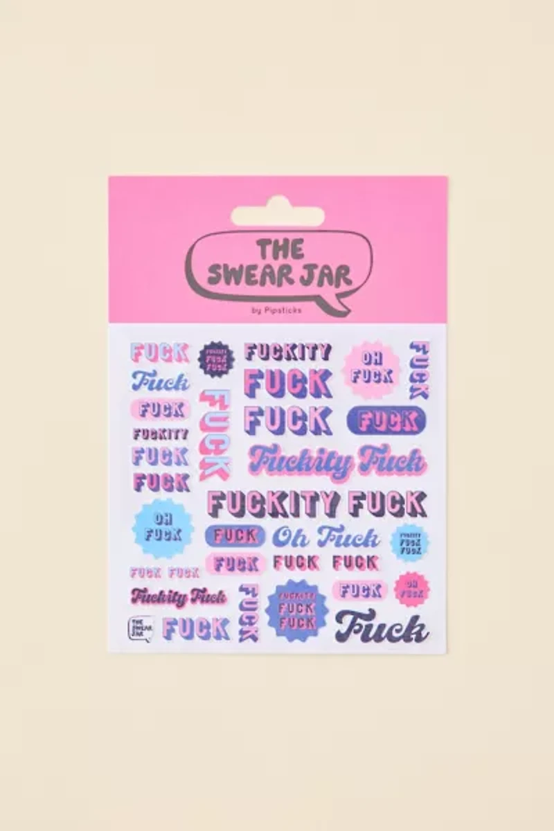 PIPSTICKS The Swear Jar F*** Sticker Sheet