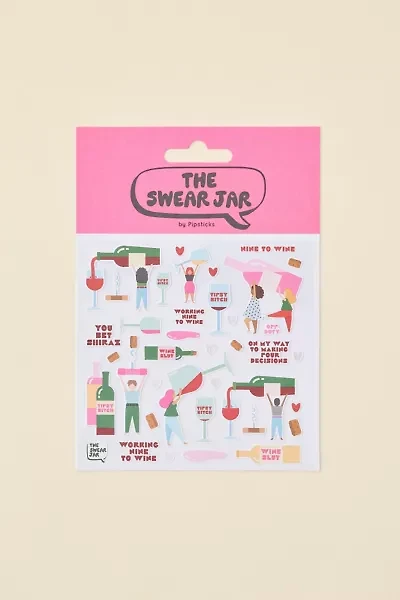 PIPSTICKS The Swear Jar Wine Sticker Sheet