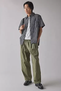 UO Checkerboard Plaid Short Sleeve Shirt