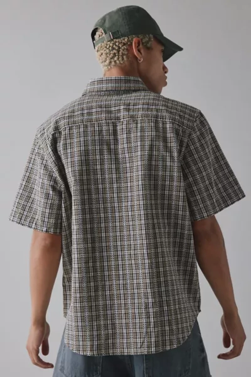 UO Checkerboard Plaid Short Sleeve Shirt