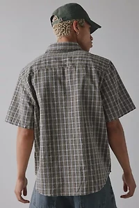 UO Checkerboard Plaid Short Sleeve Shirt