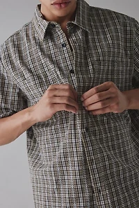 UO Checkerboard Plaid Short Sleeve Shirt