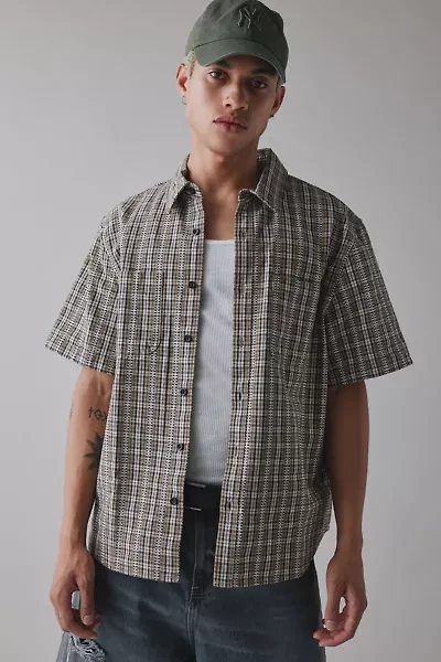 UO Checkerboard Plaid Short Sleeve Shirt