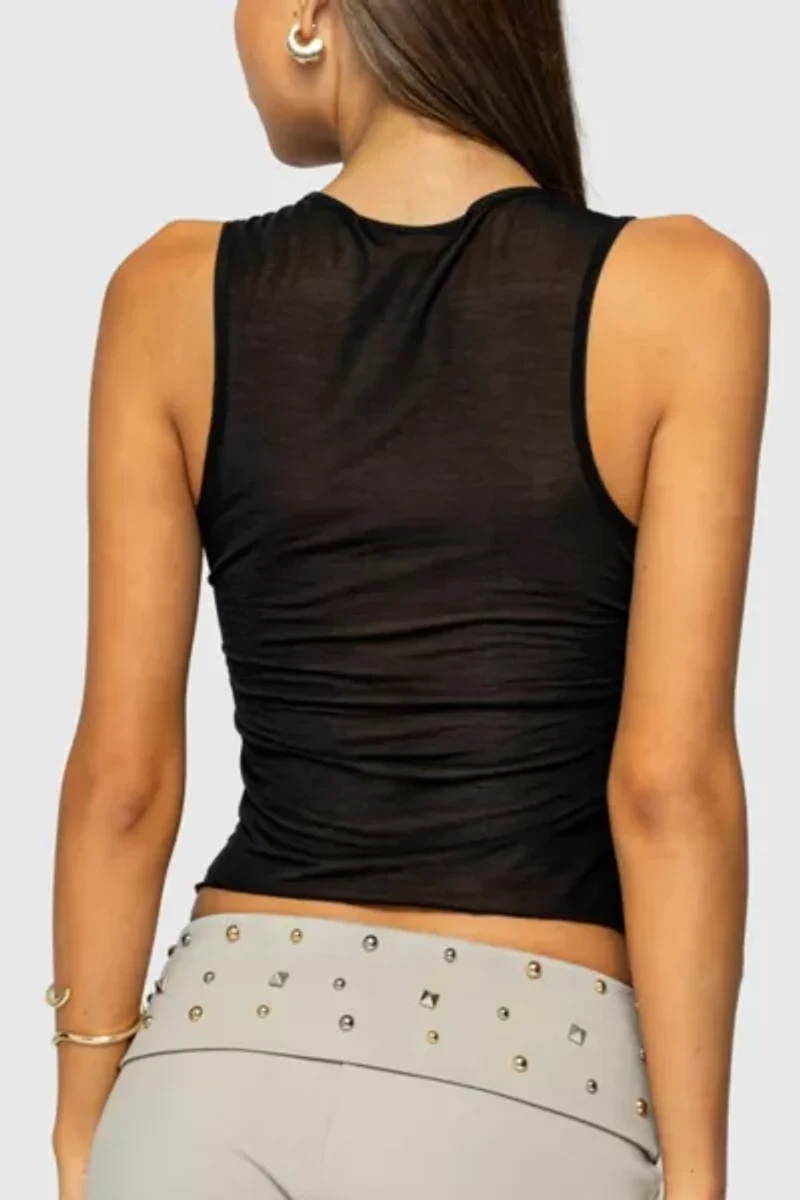 Edikted Erica Sheer Gathered Top