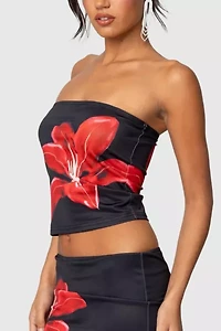 Edikted Tiger Blossom Tube Top