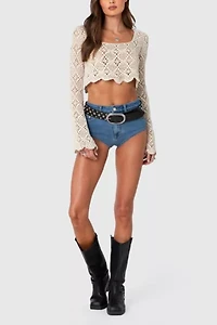 Edikted Tessie Crochet Top