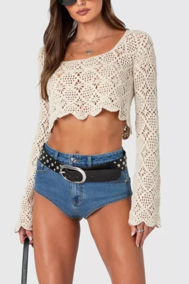 Edikted Tessie Crochet Top