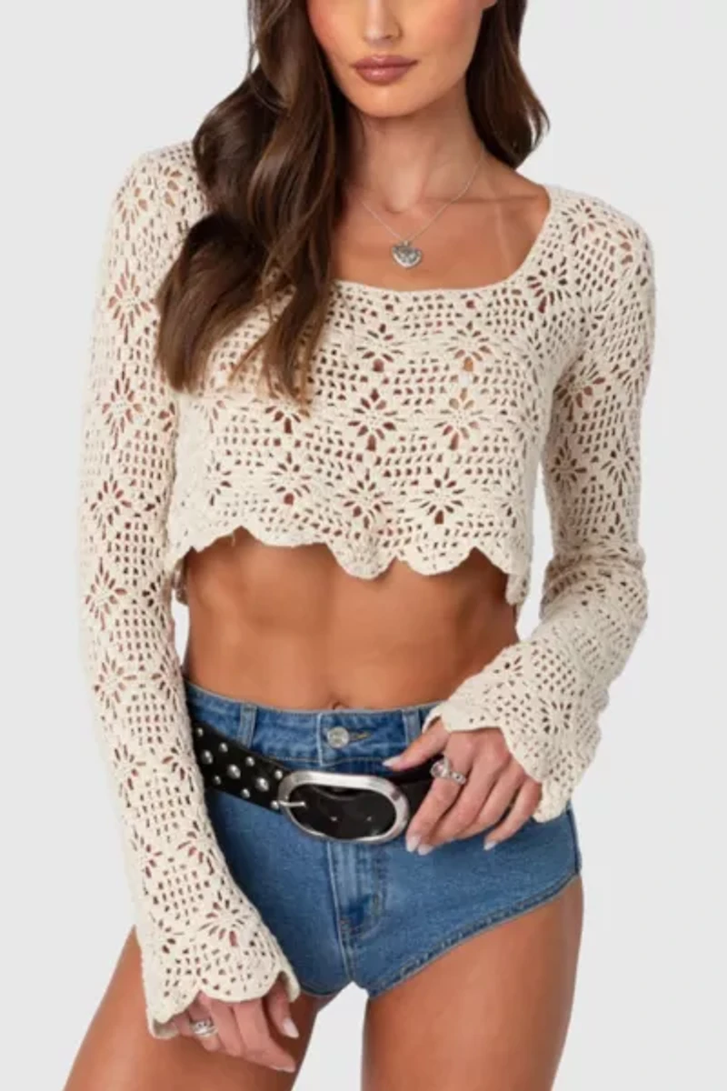Edikted Tessie Crochet Top