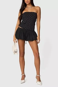 Edikted Polka Dot Built-In Bra Tube Top