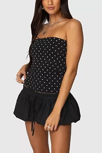 Edikted Polka Dot Built-In Bra Tube Top