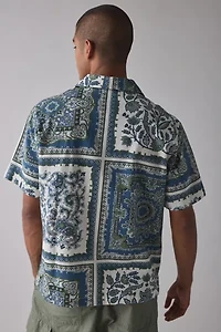 UO Scarf Pattern Short Sleeve Shirt