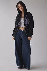 BDG Dusty Spider Graphic Oversized Zip-Up Hoodie Sweatshirt