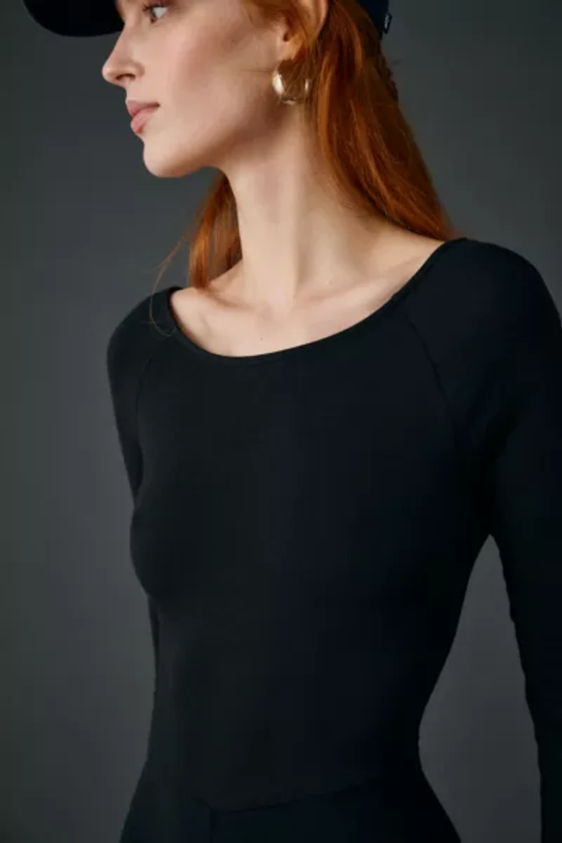 Out From Under Bec Long Sleeve Scoop Back Athletic Jumpsuit