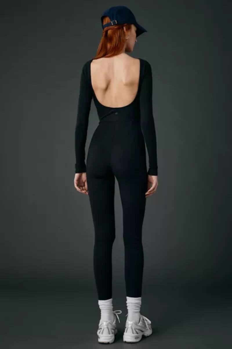 Out From Under Bec Long Sleeve Scoop Back Athletic Jumpsuit