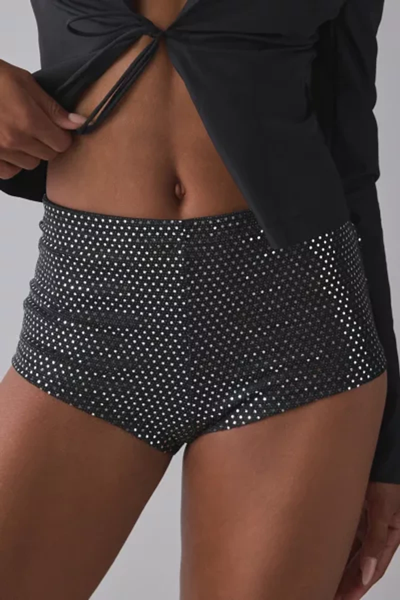 UO Sabrina Sequin Mid-Rise Micro Short