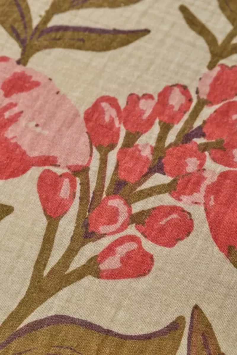 Wren Woodblock Patterned Slub Duvet Cover