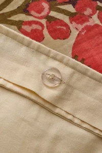 Wren Woodblock Patterned Slub Duvet Cover
