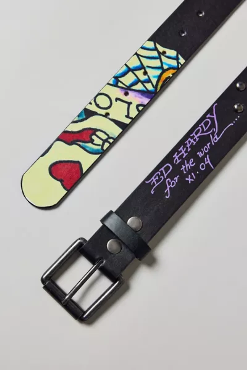 Ed Hardy Skull In Love Belt